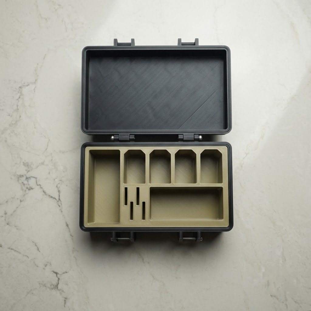 Next Object-Sony NP-SA100 - 4 Battery Slot + 1 Charger Slot + 1 Cable Slot + 4 Cards | Rugged Style| Customisable (Copy)