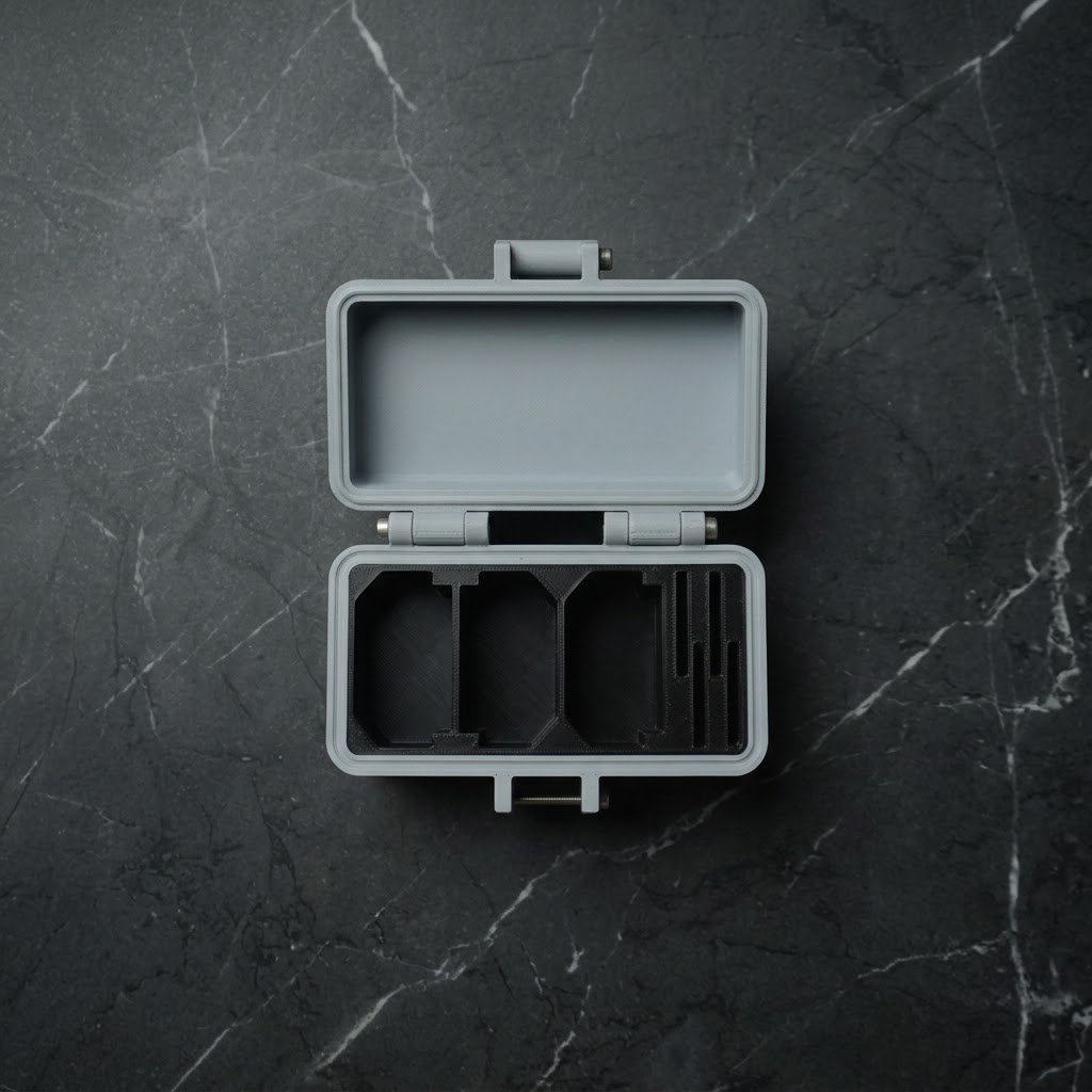 Next Object-3 Slot Camera Battery + 4 SD Card Case | Rugged Style | Customizable
