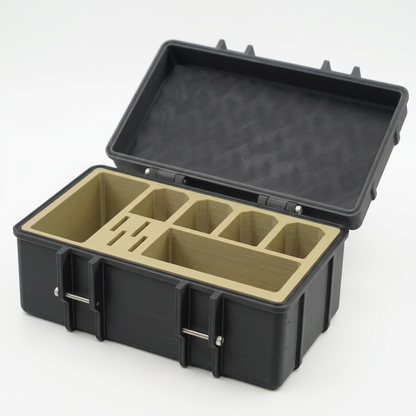 Next Object-Sony NP-SA100 - 4 Battery Slot + 1 Charger Slot + 1 Cable Slot + 4 Cards | Rugged Style| Customisable (Copy)